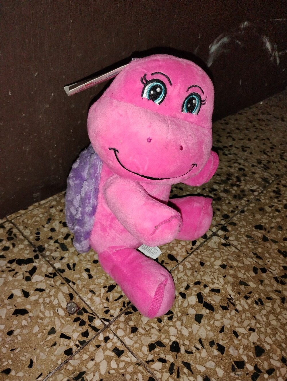 Plush Pink Turtle Reptile Toy - Soft Plush Shell